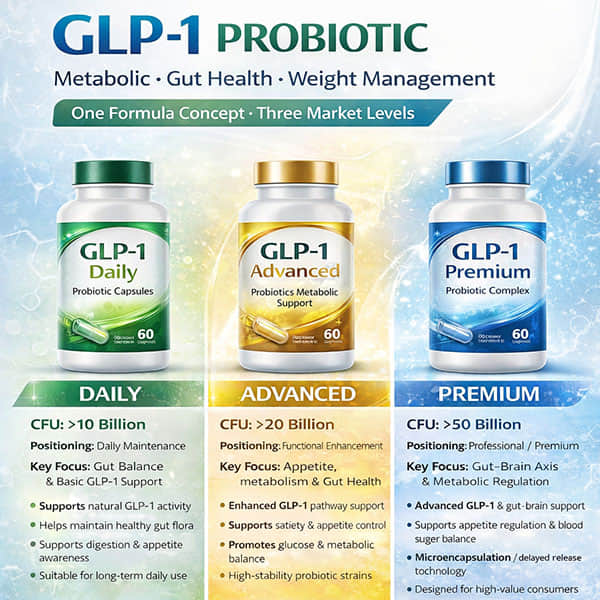 GLP-1 Probiotic Metabolic Support Capsules