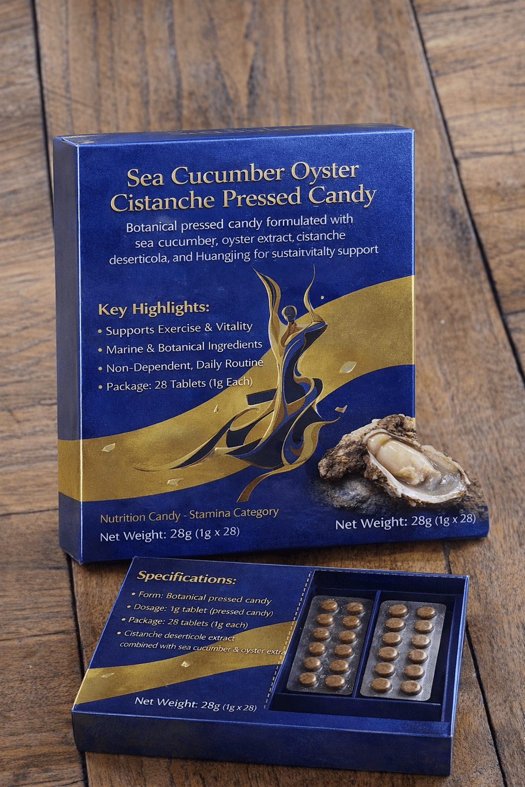 Sea Cucumber · Oyster · Cistanche Pressed Candy