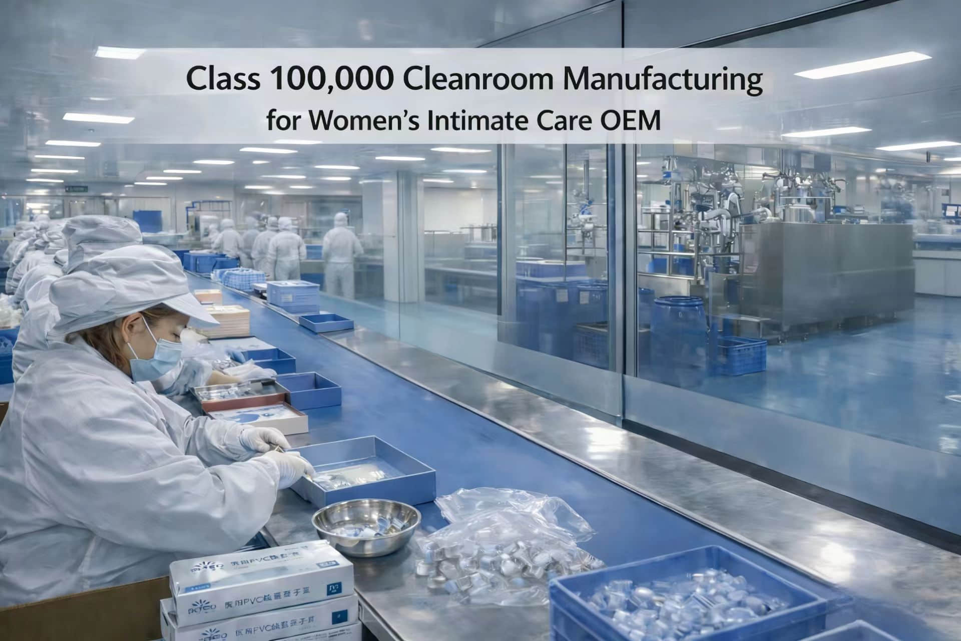Class 100,000 cleanroom manufacturing for women’s intimate care OEM